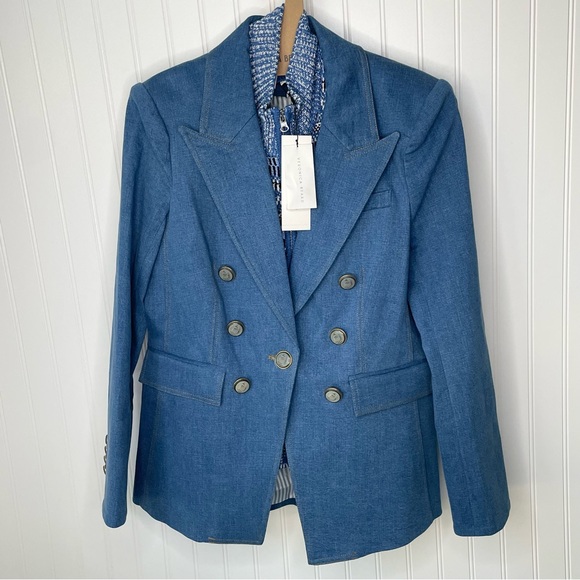 Veronica Beard Jackets & Blazers - Veronica Beard Naira Jacket Cosmo Size 10 & Vivi Knit Dickey Blue Multi 00-14
